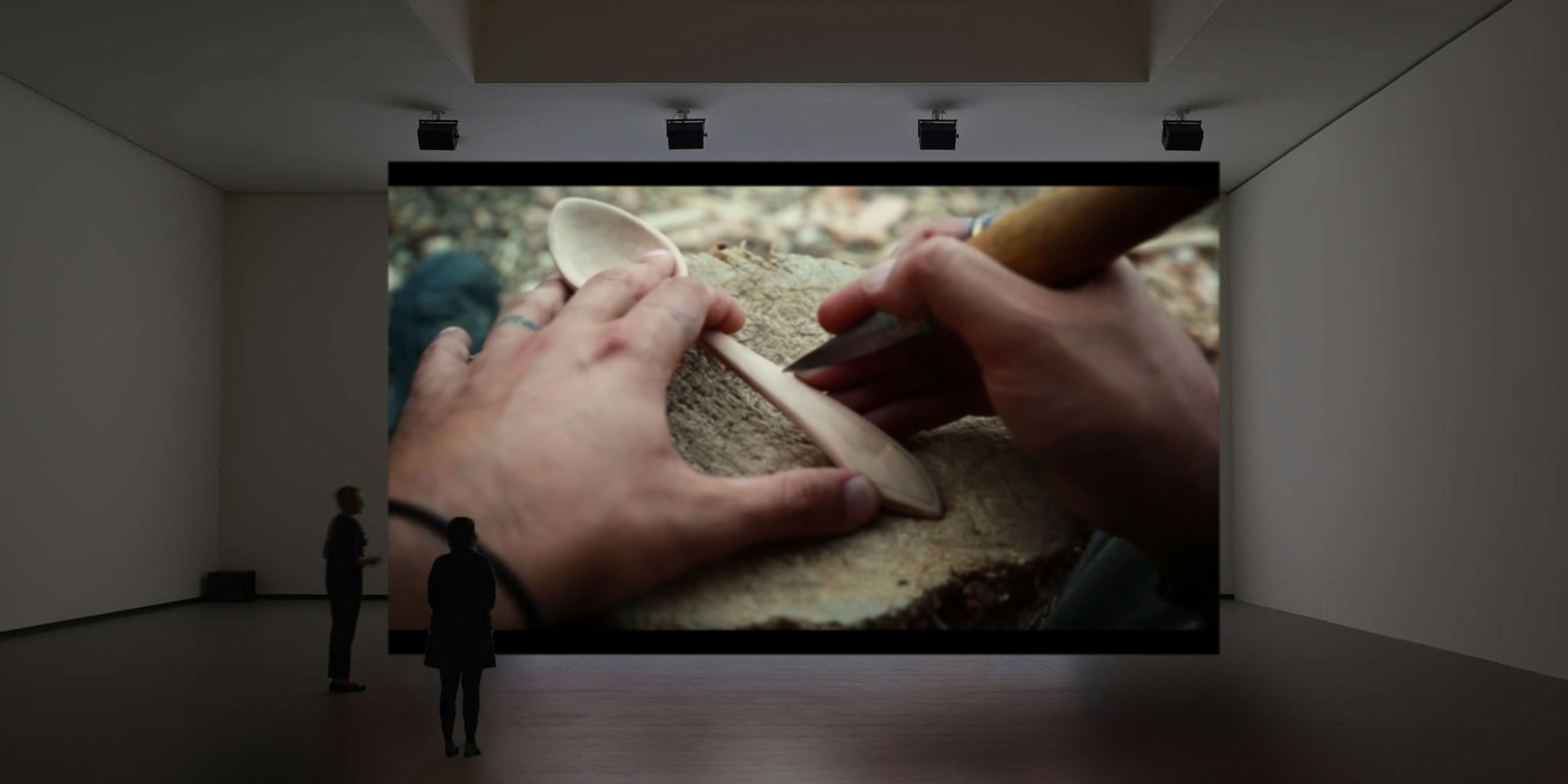 Spoon Fever - Installation vidéo composée de deux projections qui racontent et analysent notre rapport aux objets en mettant en scène un seul et même objet; la cuillère.